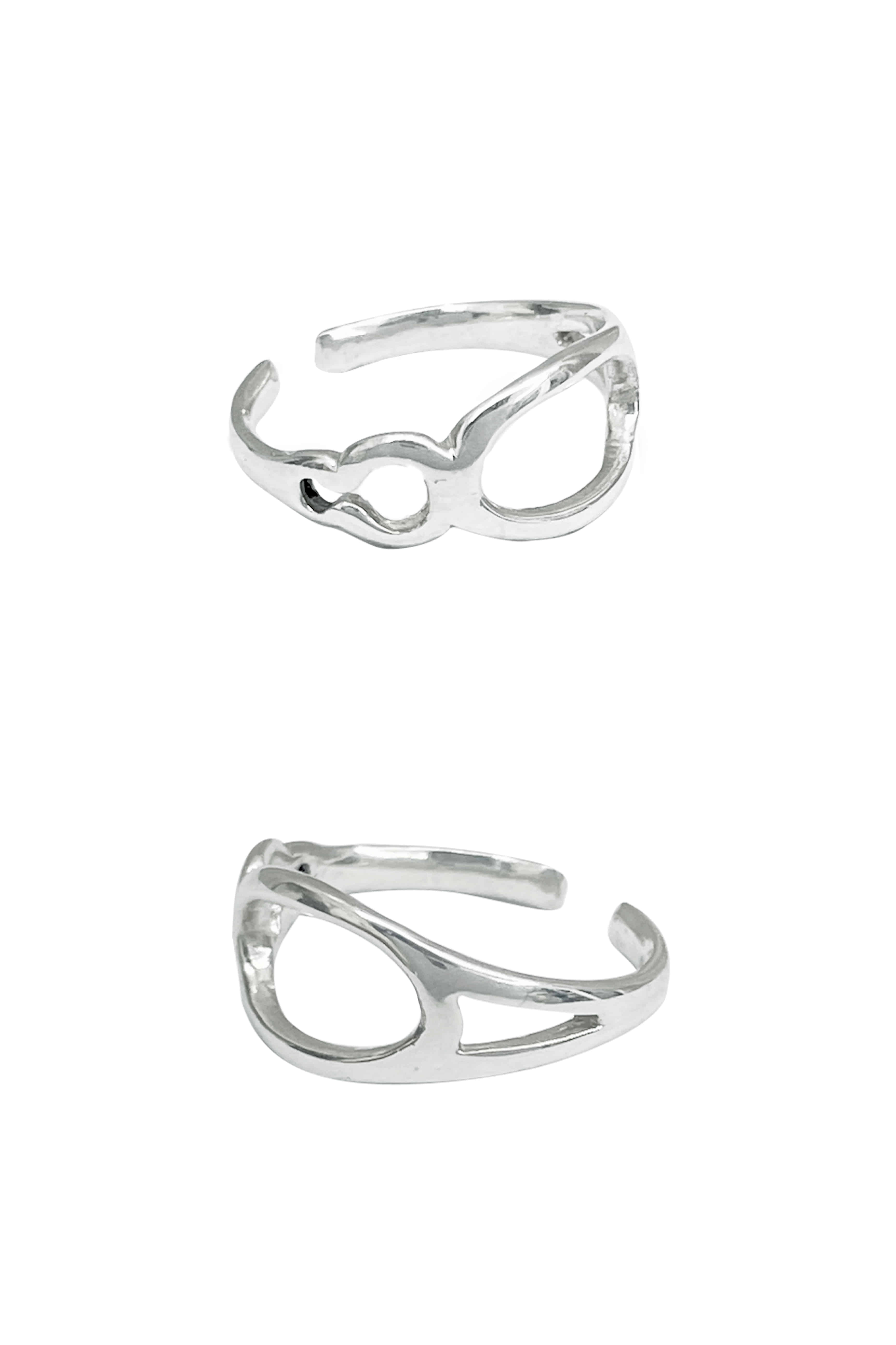 CURVED RING SILVER